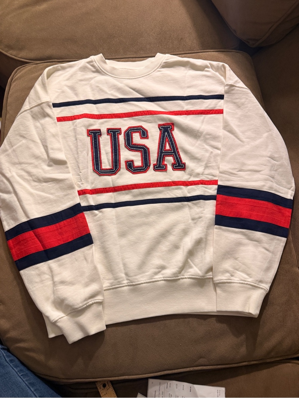 NWOT Beach Riot x Anthropologie USA One Size Oversized Crewneck Sweatshirt 🇺🇸